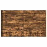 vidaXL Rám postele s úložným prostorem Dymová dub 120 x 190 cm – Obrázok 8