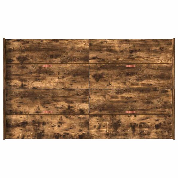 vidaXL Rám postele s úložným prostorem Dymová dub 120 x 190 cm – Obrázok 8
