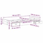 vidaXL Rám postele s úložným prostorem Remeselný dub 120 x 190 cm – Obrázok 11