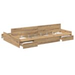 vidaXL Rám postele s úložným prostorem Remeselný dub 120 x 190 cm – Obrázok 2