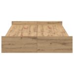 vidaXL Rám postele s úložným prostorem Remeselný dub 120 x 190 cm – Obrázok 6