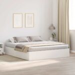 vidaXL Rám postele s úložným prostorem s úložiskom Biela 180 x 200 cm