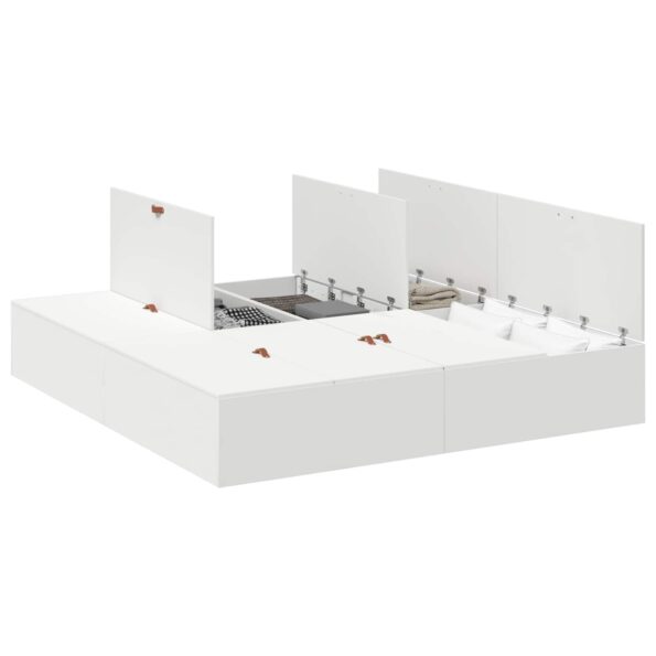 vidaXL Rám postele s úložným prostorem s úložiskom Biela 180 x 200 cm – Obrázok 2