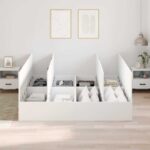 vidaXL Rám postele s úložným prostorem s úložiskom Biela 180 x 200 cm – Obrázok 3