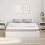 vidaXL Rám postele s úložným prostorem s úložiskom Biela 180 x 200 cm – Obrázok 4
