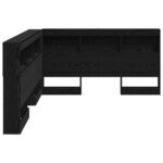 vidaXL Úložné čelo s poličkou s čelnou doskou s úložiskom Čierny dub 160 cm Kompozitné drevo – Obrázok 7