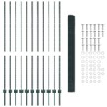 vidaXL Plot s pristrihávačmi Zelená 1,5 x 10 cm Oceľ – Obrázok 5