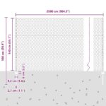 vidaXL Plot s stĺpmi Zelená 1.4 x 25 m Oceľ – Obrázok 12