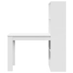vidaXL Stôl s poličkou Biela 122 x 67 x 145 cm Kompozitné drevo – Obrázok 5