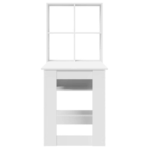 vidaXL Stôl s poličkou Biela 122 x 67 x 145 cm Kompozitné drevo – Obrázok 6