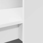 vidaXL Stôl s poličkou Biela 122 x 67 x 145 cm Kompozitné drevo – Obrázok 8