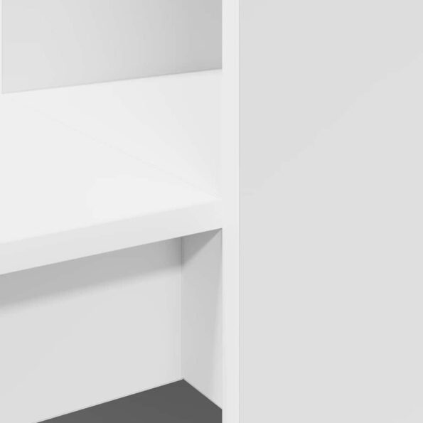 vidaXL Stôl s poličkou Biela 122 x 67 x 145 cm Kompozitné drevo – Obrázok 8