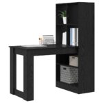 vidaXL Stôl s poličkou Čierny dub 122 x 67 x 145 cm Kompozitné drevo – Obrázok 3