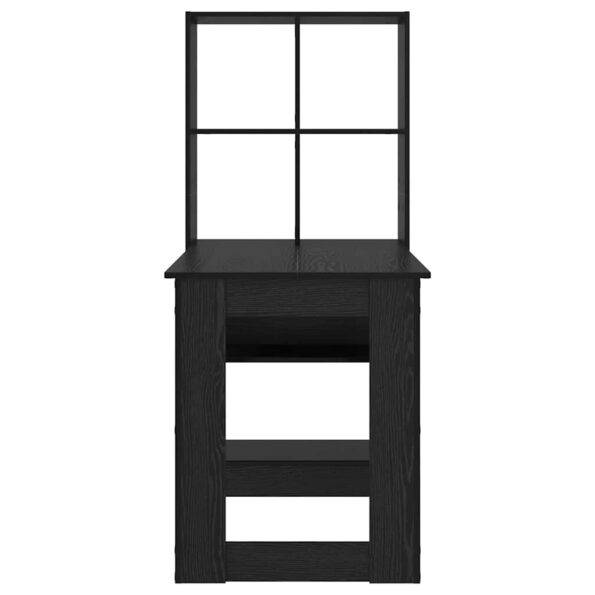 vidaXL Stôl s poličkou Čierny dub 122 x 67 x 145 cm Kompozitné drevo – Obrázok 6