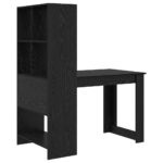 vidaXL Stôl s poličkou Čierny dub 122 x 67 x 145 cm Kompozitné drevo – Obrázok 7