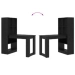 vidaXL Stôl s poličkou Čierny dub 122 x 67 x 145 cm Kompozitné drevo – Obrázok 9