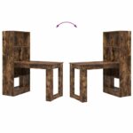 vidaXL Stôl s poličkou s úložiskom Tmavý dub 122 x 67 x 145 cm – Obrázok 9