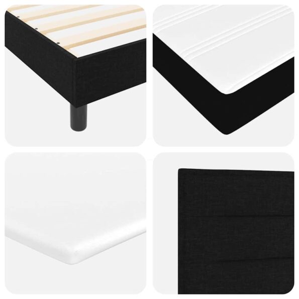 vidaXL Posteľ s pružinovým rámom Čierny 190 x 90 cm látka – Obrázok 10