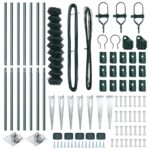 vidaXL Retiazkový plot so stĺpikmi Zelená 1.2 x 10 m – Obrázok 6