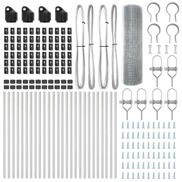 vidaXL Plot s pristrihávačmi Sivá – Obrázok 5