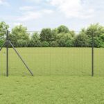 vidaXL Plot s pristrihávačmi Sivá 1.2 x 50 m