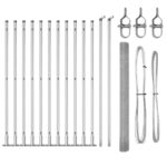 vidaXL Plot s stĺpmi Strieborná 1.6 x 25 m Oceľ – Obrázok 2