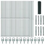 vidaXL Zváraný plot s 5 prírubovými stĺpikmi Zelený 0.5x100 m Oceľ – Obrázok 2