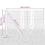 vidaXL Plot s stĺpmi Zelená 1.4 x 25 m Ocel potiahnutá PVC – Obrázok 13