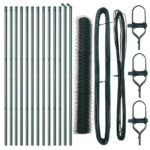 vidaXL Plot s stĺpmi Zelená 1.4 x 25 m Ocel potiahnutá PVC – Obrázok 2