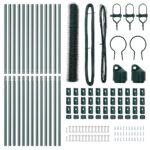 vidaXL Plot s stĺpmi Zelená 1.4 x 25 m Ocel potiahnutá PVC – Obrázok 5