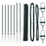 vidaXL Plot s rámami Zelená 1 x 10 m Ocel potiahnutá PVC – Obrázok 2