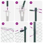 vidaXL Plot s stĺpmi Zelená 1.4 x 25 m Ocel potiahnutá PVC – Obrázok 13
