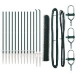 vidaXL Plot s stĺpmi Zelená 1.4 x 25 m Ocel potiahnutá PVC – Obrázok 2