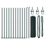 vidaXL Sada plotov 2 kusy Lesná zelená Prášková potiahnutá oceľ – Obrázok 2