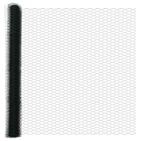 vidaXL Plot s stĺpmi Zelená 1.4 x 25 m Ocel potiahnutá PVC – Obrázok 7