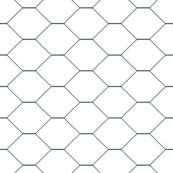 Hexagonálny plot vidaXL Zelený 0.5x50 m Oceľový – Obrázok 9