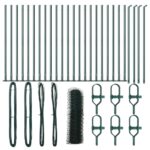 Zelený heksagonový plot vidaXL 0.6x50 m oceľový – Obrázok 2