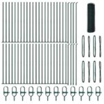 Hexagónový plot vidaXL Zelený 0.6x100 m Oceľ – Obrázok 2