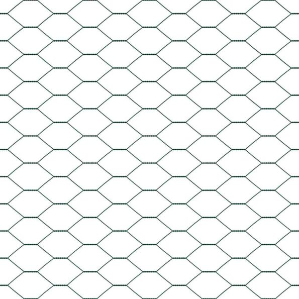 Hexagónový plot vidaXL Zelený 0.6x100 m Oceľ – Obrázok 9