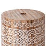 Slnečník s podstavcom Červená, hnedá. 250 cm Bavlna, drevo – Obrázok 10