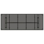 vidaXL Záhradný jedálenský set 9 pcs Čierna Poly ratan – Obrázok 8