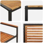 vidaXL Záhradný jedálenský set 5 pcs Čierna a Hnedá polyratan – Obrázok 9
