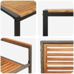 vidaXL Záhradný jedálenský set 5 pcs Sivá a hnedá polyratan – Obrázok 9