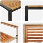 vidaXL Záhradný jedálenský set 7 pcs Bežová a hnedá polyratan – Obrázok 9