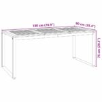 vidaXL Záhradný jedálenský set 7 pcs Čierna a Hnedá polyratan – Obrázok 11