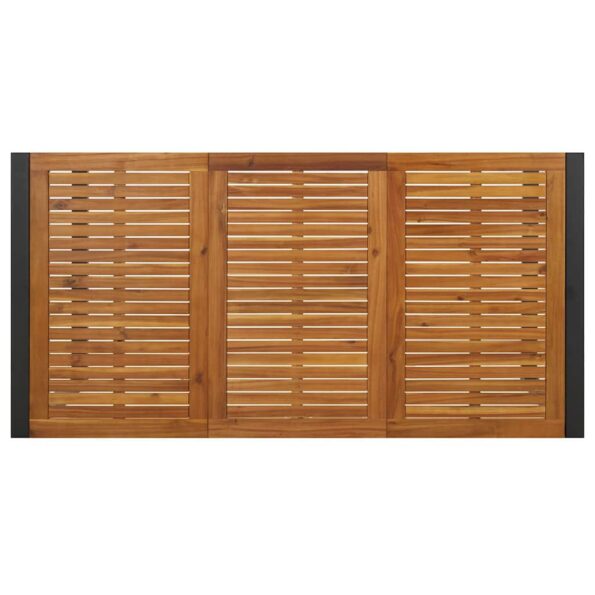 vidaXL Záhradný jedálenský set 7 pcs Čierna a Hnedá polyratan – Obrázok 8