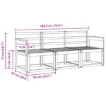 vidaXL Sada pohoviek 3 pcs Prírodná – Obrázok 5