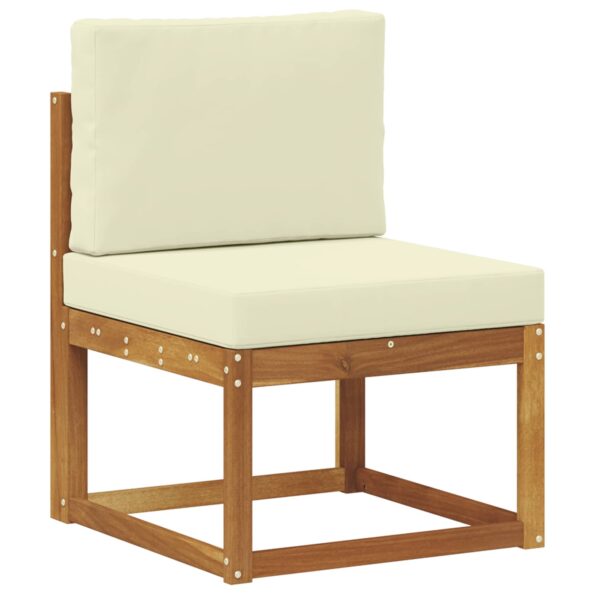 vidaXL Sada pohoviek 5 pcs Prírodná a krémová Pevné akáciové drevo – Obrázok 3