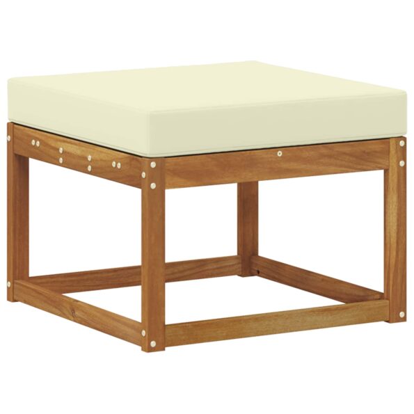 vidaXL Sada pohoviek 5 pcs Prírodná a krémová Pevné akáciové drevo – Obrázok 4