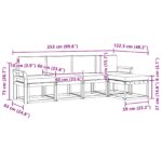 vidaXL Sada pohoviek 5 pcs Prírodná a krémová Pevné akáciové drevo – Obrázok 6